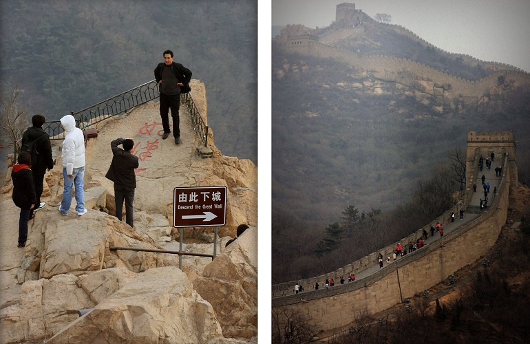 Touristen auf der Chinesischen Mauer, Badaling