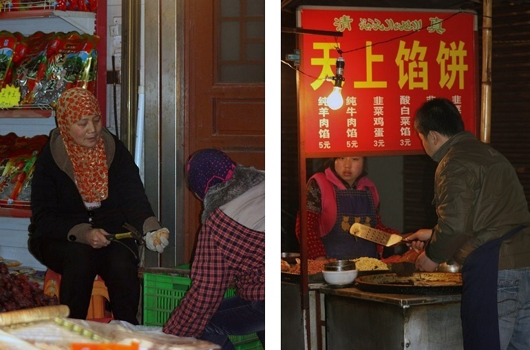 Stand auf dem Beiyuanmen Night Market in Xi'an