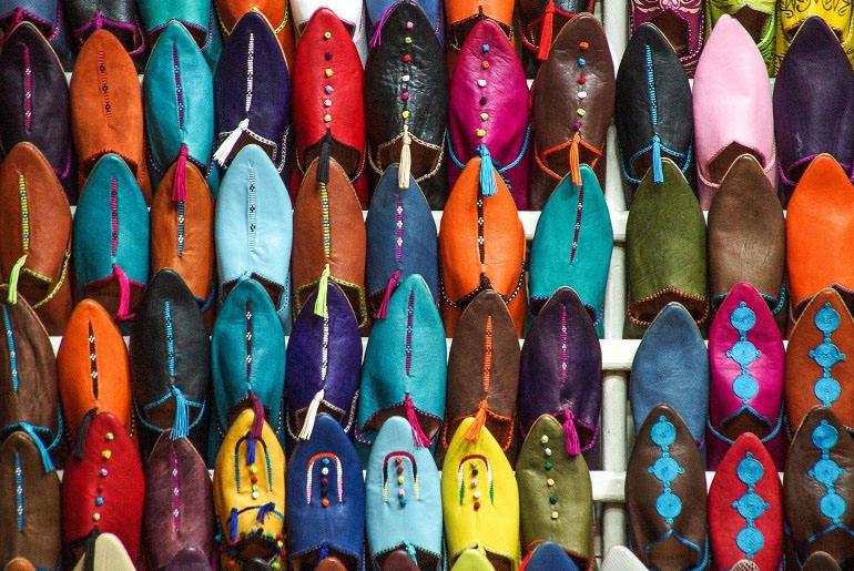 Lederschuhe im Souk