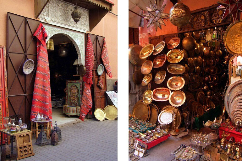 Unterwegs in den Souks von Marrakesch