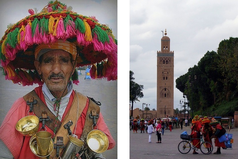 Wasserträger auf dem Djemaa el-Fna