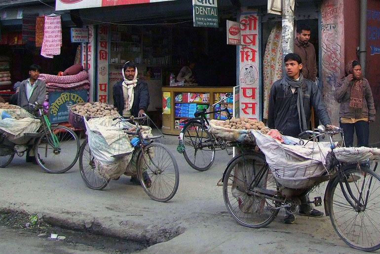 In den Straßen von Kathmandu