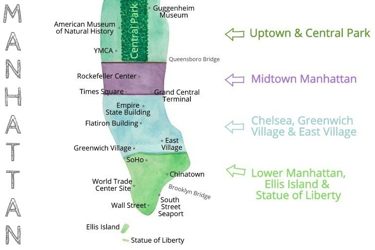 Karte von Manhattan