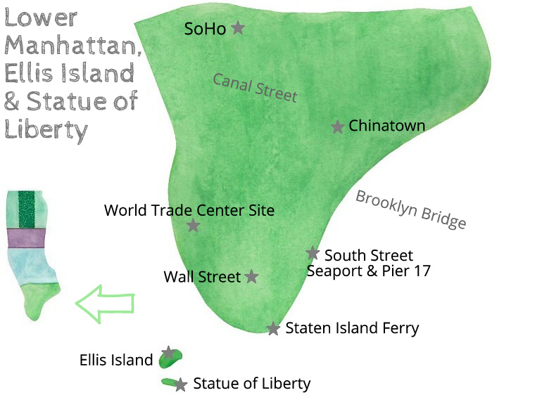 Karte Lower Manhattan