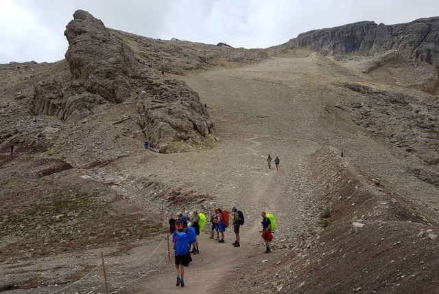 Aufstieg zum Rifugio Lagazuoi