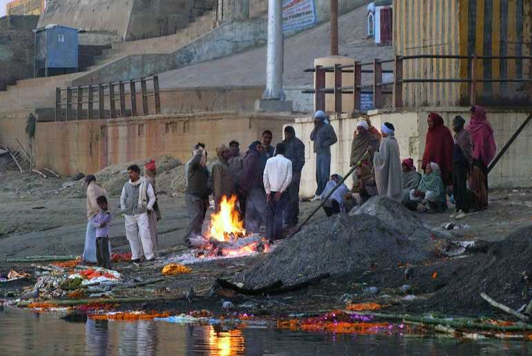 Verbrennungsplatz in Varanasi