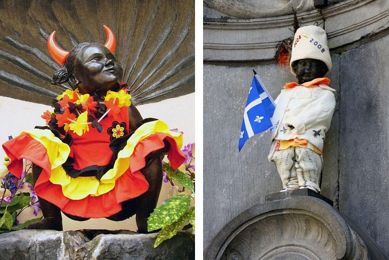 Jeanneke Pis (© Denis-Adrien Debouvrie) & Manneken Pis