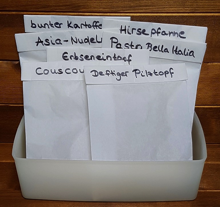 Trekkingessen verpacken