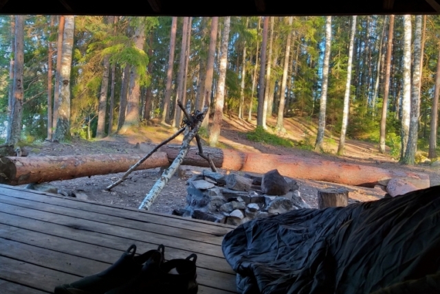 Blick aus der Hütte